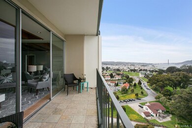 Living space with window-walls to a private deck w