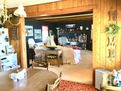 Living room adjoins kitchen