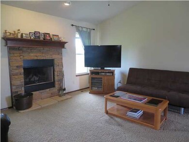 The vaulted ceilings and the wood burning fireplac