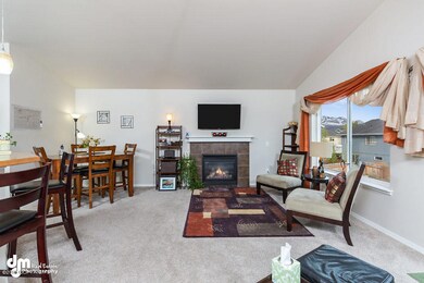 Living Room w fireplace and view