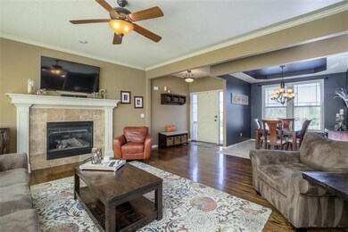 Beautiful hardwoods throughout living room and kit