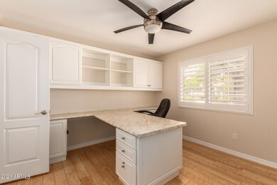 Downstairs bedroom set up as office