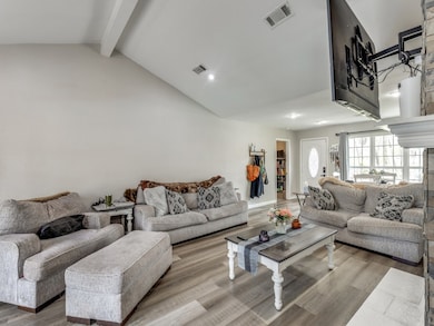 This living room features a spacious, open layout