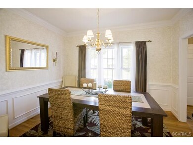 Formal Dining Room with two-tier crown molding, ch