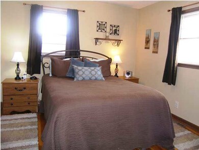 The view of the master bedroom from its access int