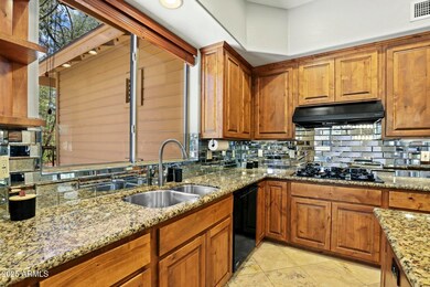 kitchen with gas cooking