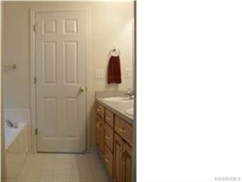 Large private master bath.