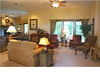 Open floor plan with high ceilings