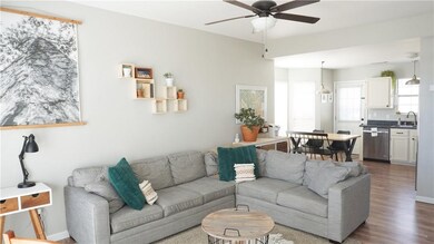 Open living/kitchen/eat in area