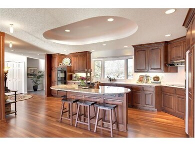 Spacious Kitchen features Brazilian cherry floors 