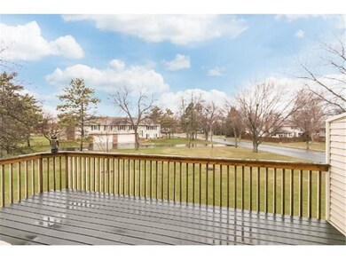 Nice large deck, end unit overlooking large green 