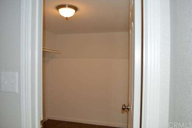 Walk-in closet in master bedroom