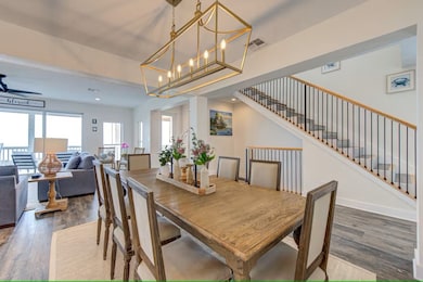 Spacious open-concept living and dining area with