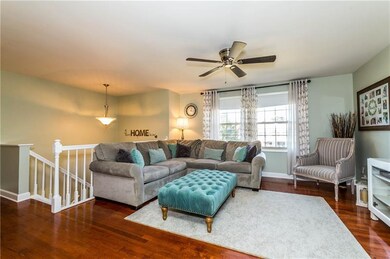 Gorgeous hardwood floors welcome you and your gues