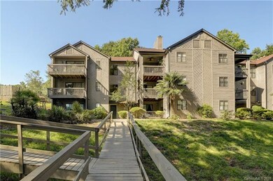 The boardwalk leads to the neighborhood Lake Wylie