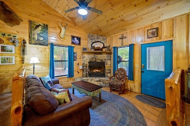 Living room featuring light hardwood / wood-style 