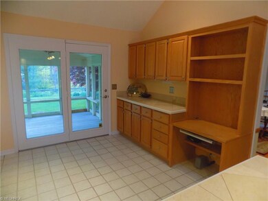 Plenty of cabinet space and eating space in the kitchen