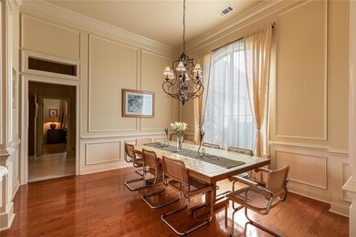 Formal dining room with double windows to bring in
