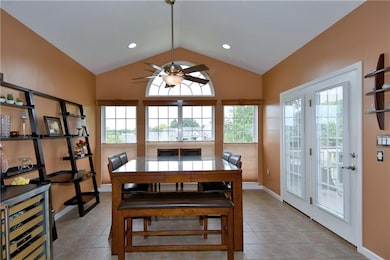 Adjacent to the kitchen is the cathedral morning r