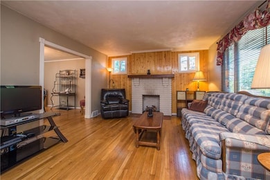 The view into the living room as seen from the fro
