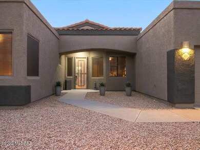 Front walkway dusk