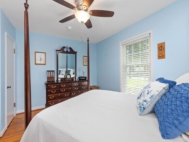 Light and bright primary bedroom is 14' x 11'