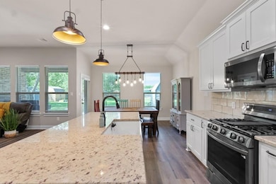 Kitchen with a healthy amount of sunlight, pendant