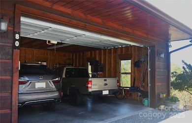 Roomy detached two car garage.