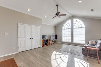 Game room or second living area with closet