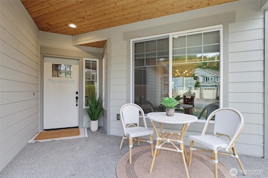 Front porch with plenty of covered space for a seating area!