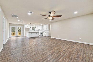 LVP throughout the whole house.  There is no carpe
