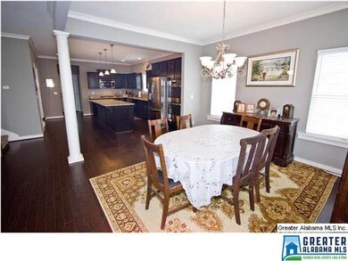 Formal dining room open to kitchen and living room