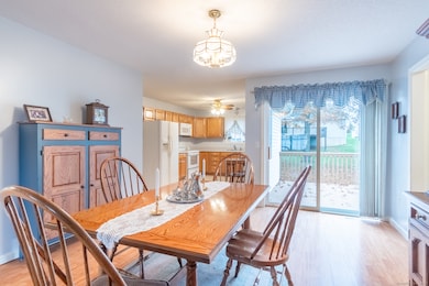 Good sized deck right off the kitchen and dining room.