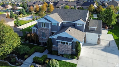 Aerial view of residential area