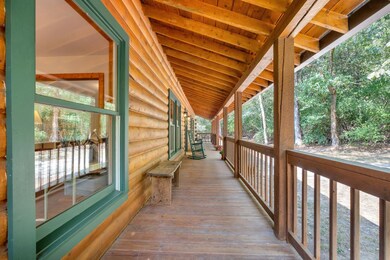 The back porch stretches almost the entire length of the house.
