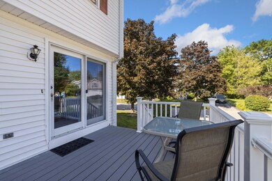Deck leads into dining area