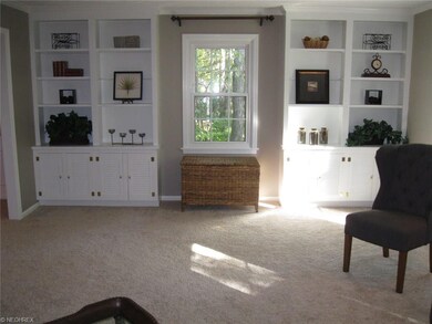 Marvelous wall of built-ins with both open display