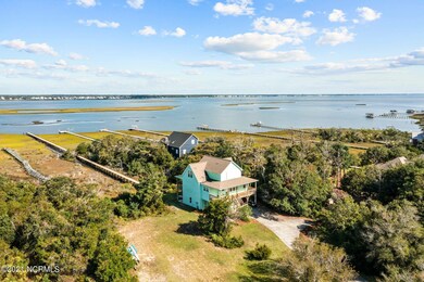 aerial view of house and Bogue Sound