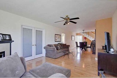 Living room, looking toward dining room, double do