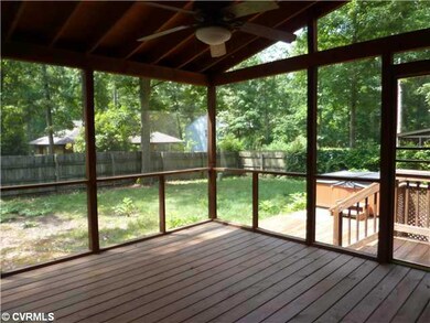 Porch - Screened-in porch overlooks back yard.