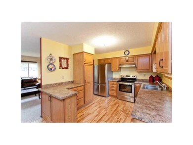 Kitchen. Stainless steel appliances stay with home