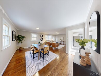 Dining area open to living room