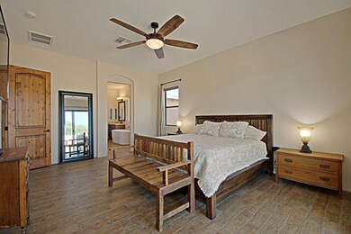 Master suite with exist to back patio