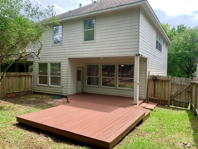 Wood deck in the backyard!