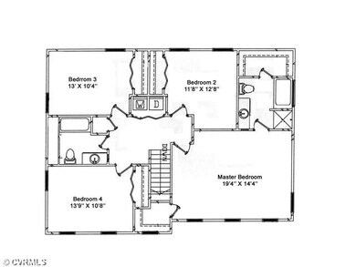 2nd Floor Plan - Similar to rendering