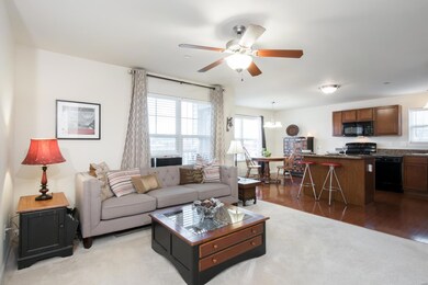 The open floorplan makes the main living area brig