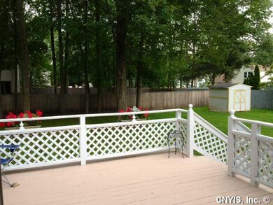 Patio/Deck. View from kitchen sliders. This home o