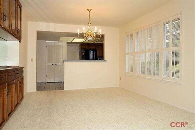 Dining area with built-ins.