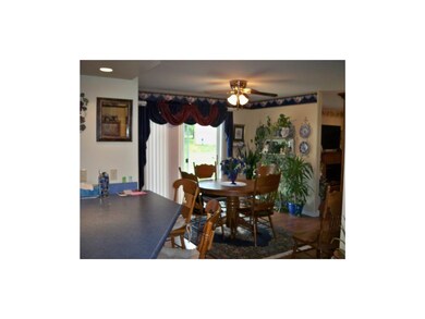 Dining room exits onto patio.