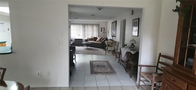 Dining area and living room